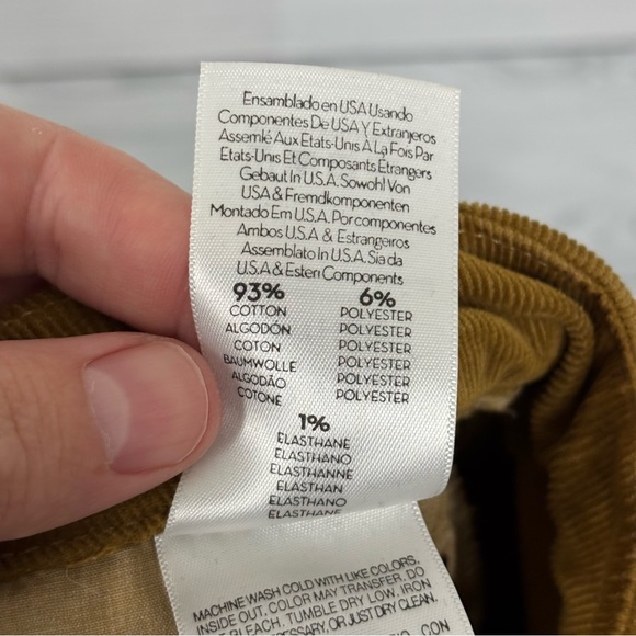 MOTHER High Waisted Looker Ankle Chew Brown Corduroy Pants Size 26 - Picture 11 of 14